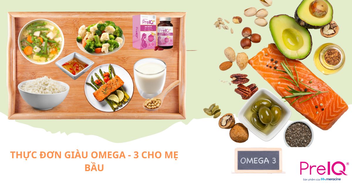 Một mâm cơm chứa đầy đủ dưỡng chất omega 3 cho mẹ bầu tham khảo